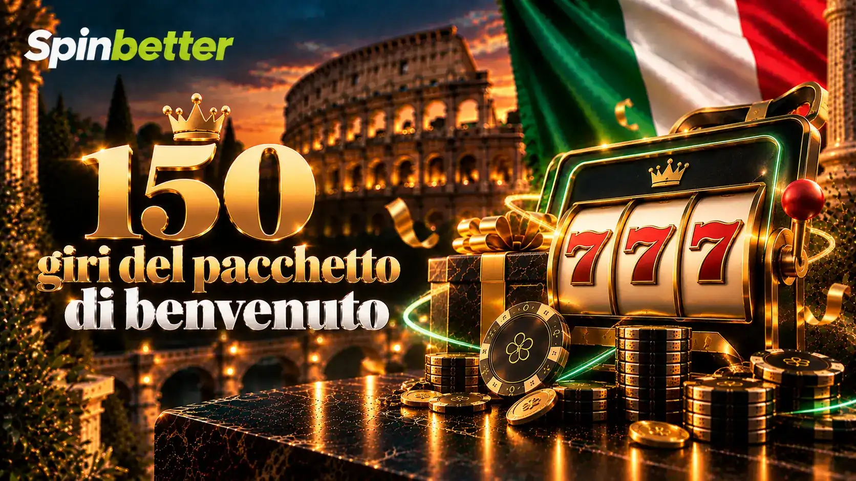 I 150 SpinBetter free spins del pacchetto di benvenuto