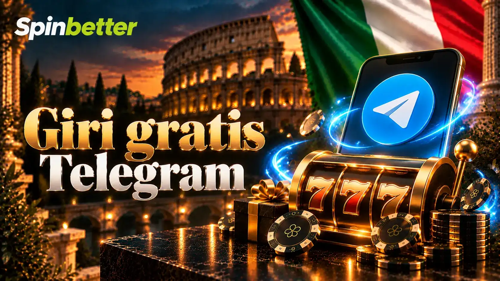 Giri gratis Telegram come SpinBetter bonus senza deposito